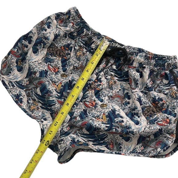 CULPRIT BAEthing Suit Surfing and Ocean Wave Pattern Print Short Large - Picture 8 of 8